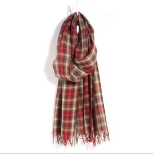 🌸 PERUVIAN CONNECTION RUSTIC AUTUMN PLAID SCARF